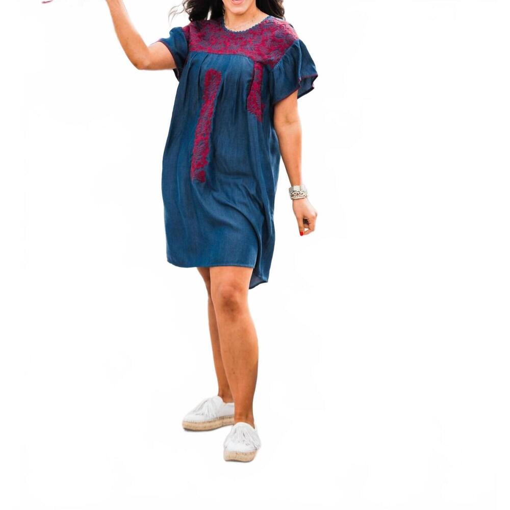 NEW LAYERZ CLOTHING ring mini dress in blue